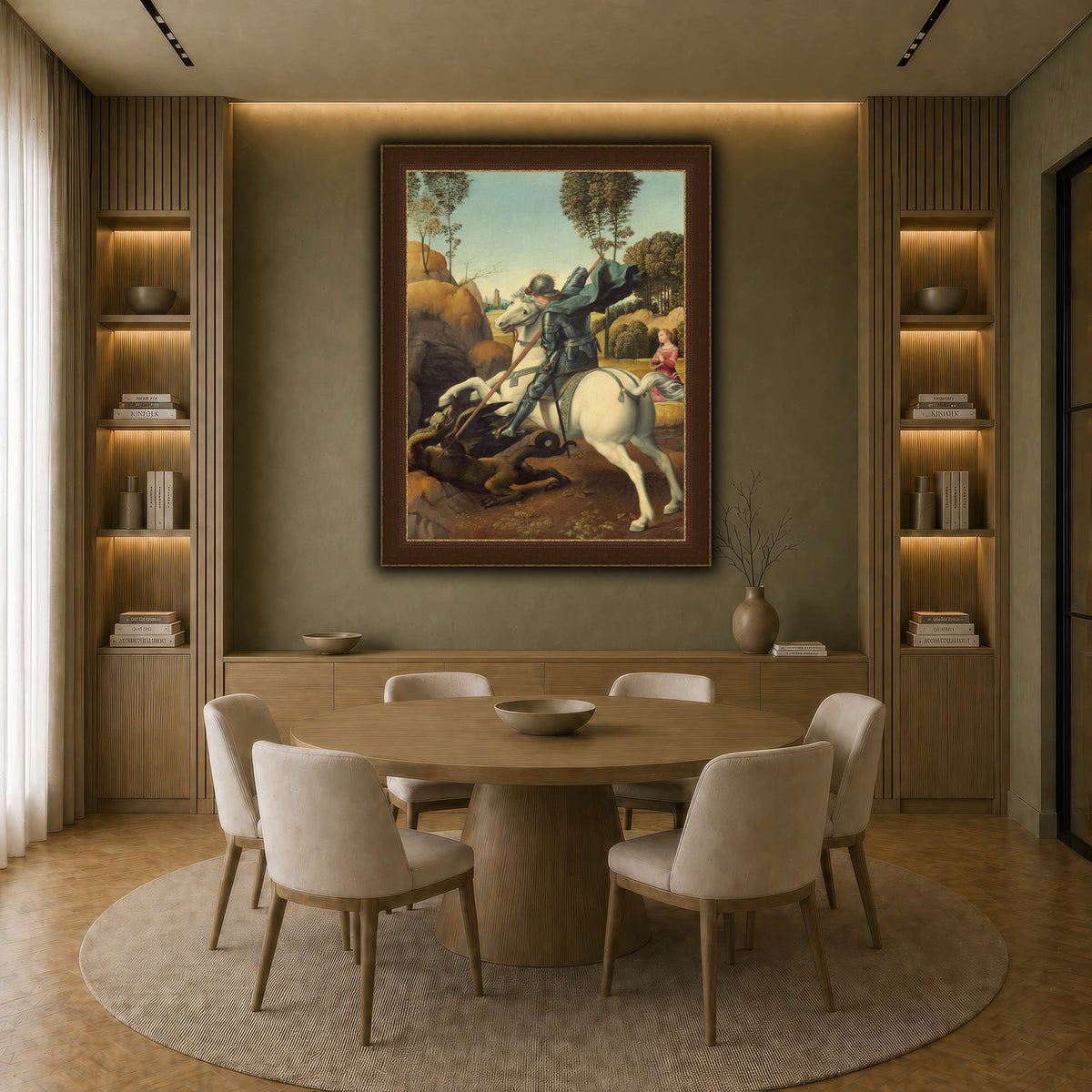 Raffaello_Sanzio_Saint_George_and_the_Dragon earth-dining room