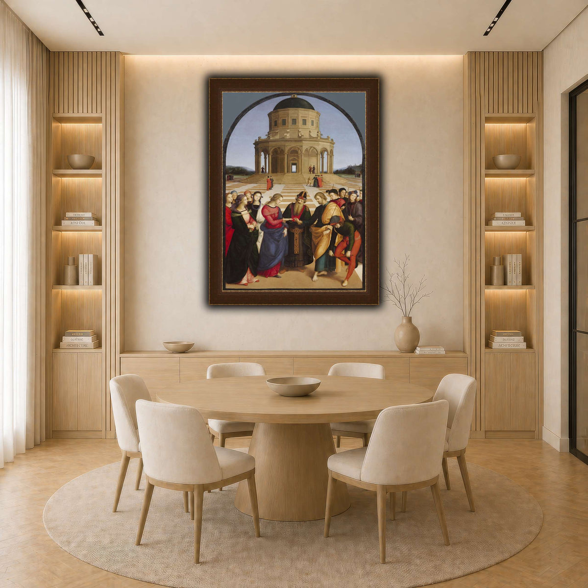 Raffaello_Sanzio_Spozalizio light neutral-dining room