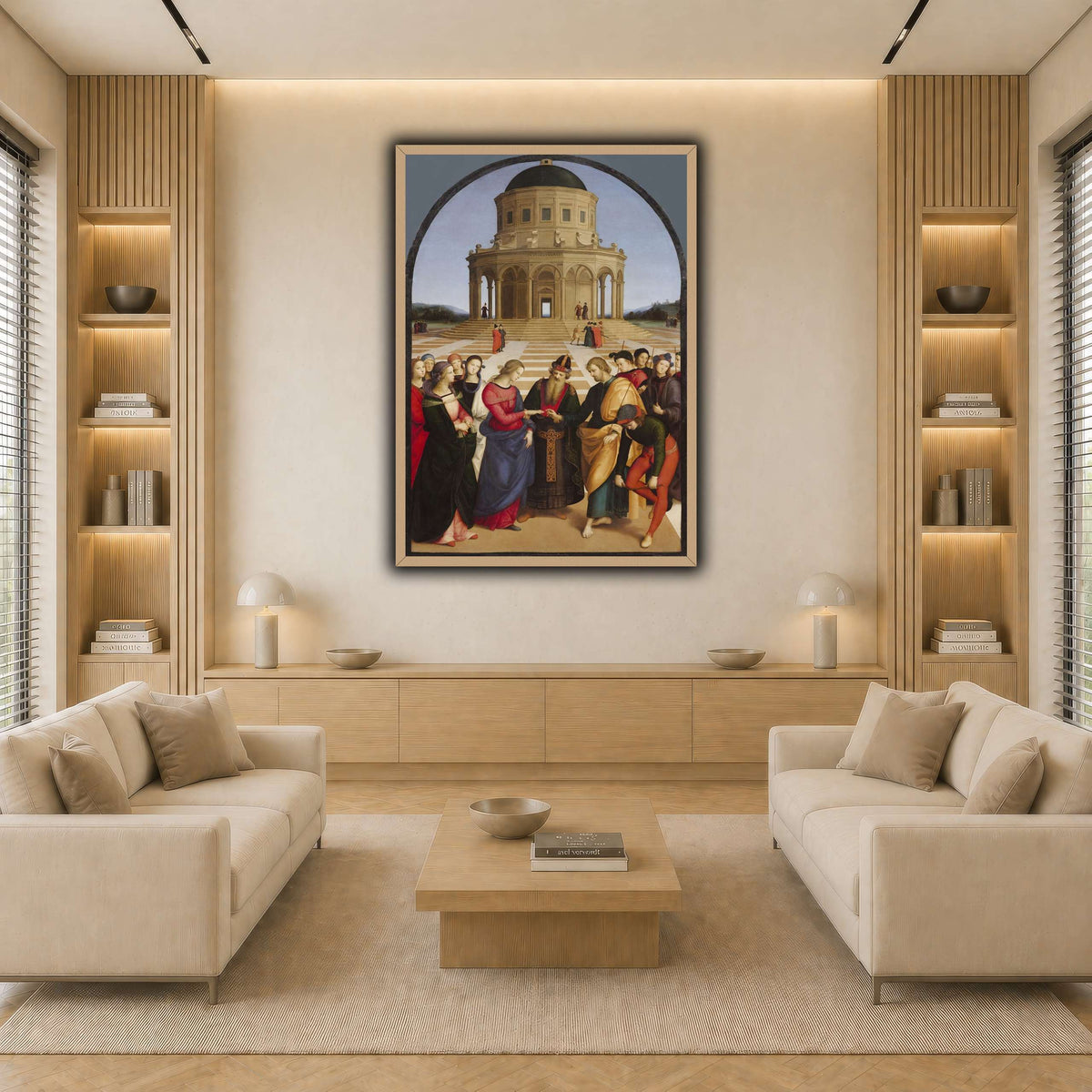 Raffaello_Sanzio_Spozalizio light neutral-living room