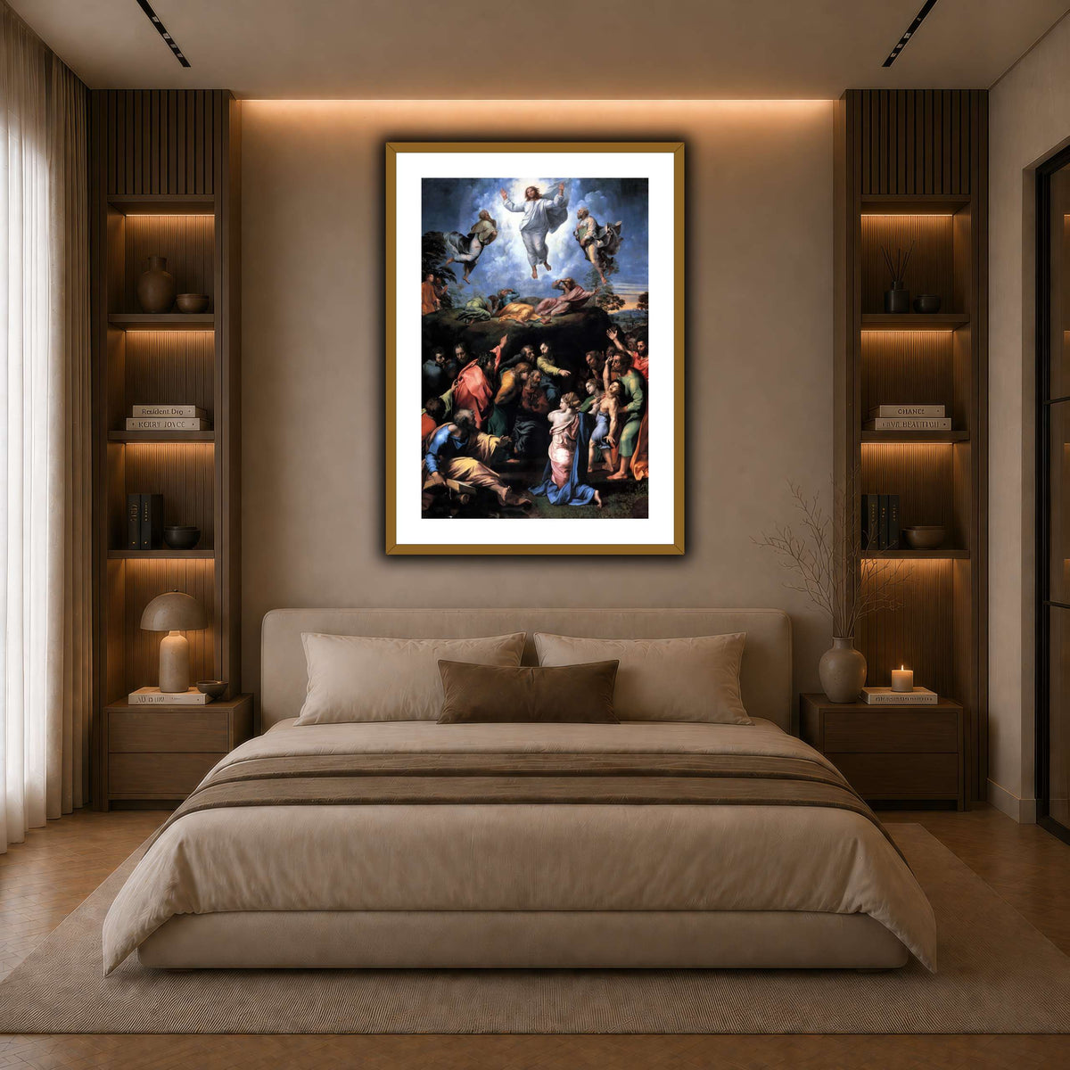 Raffaello_Sanzio_Transfiguration dark neutral-bedroom