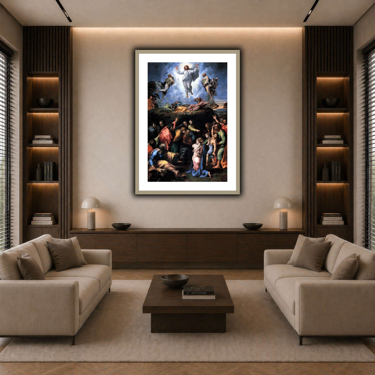 Raffaello_Sanzio_Transfiguration dark neutral-living room