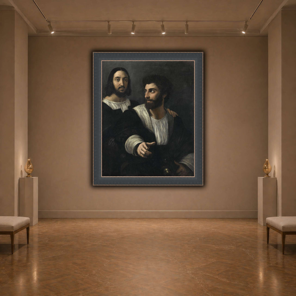 Raphael_self_portrait_with_a_friend dark neutral-agallery