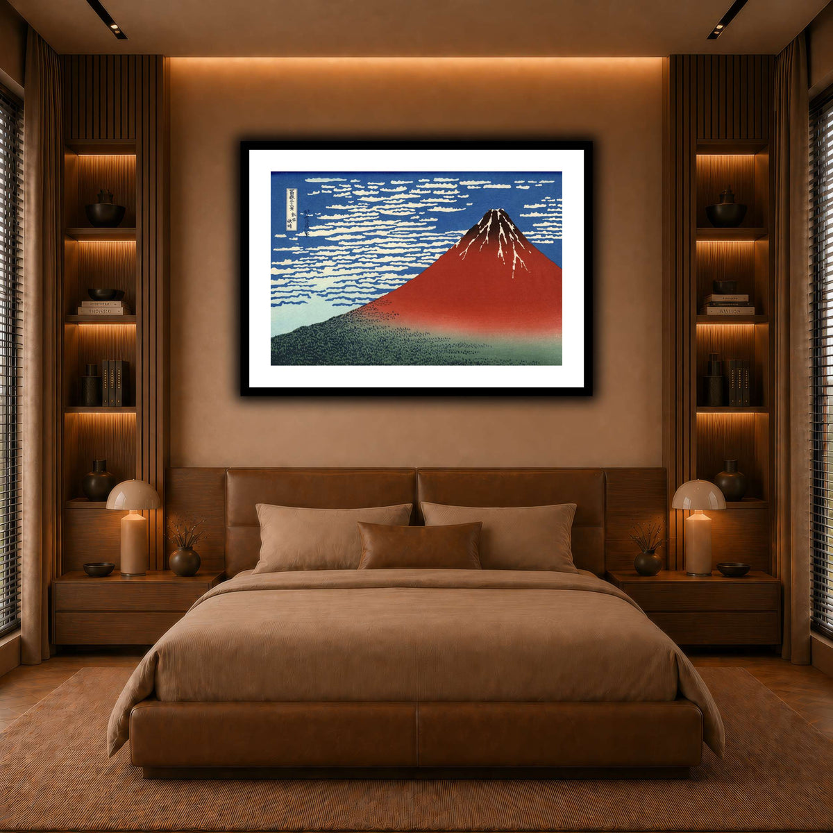 Red_Fuji_Katsushika Hokusai warm-bedroom