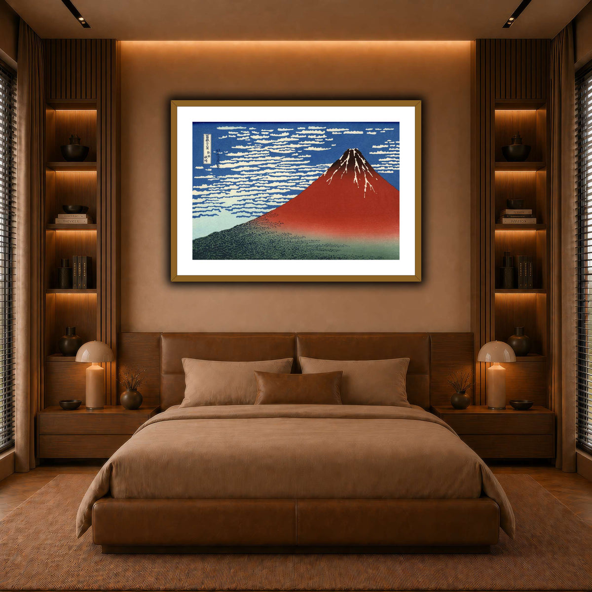Red_Fuji_Katsushika Hokusai warm-bedroom