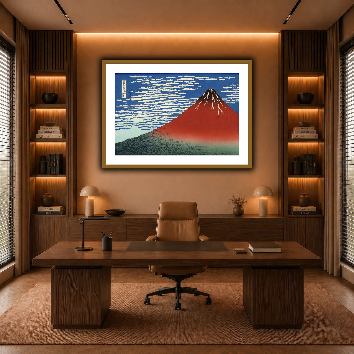 Red_Fuji_Katsushika Hokusai warm-office