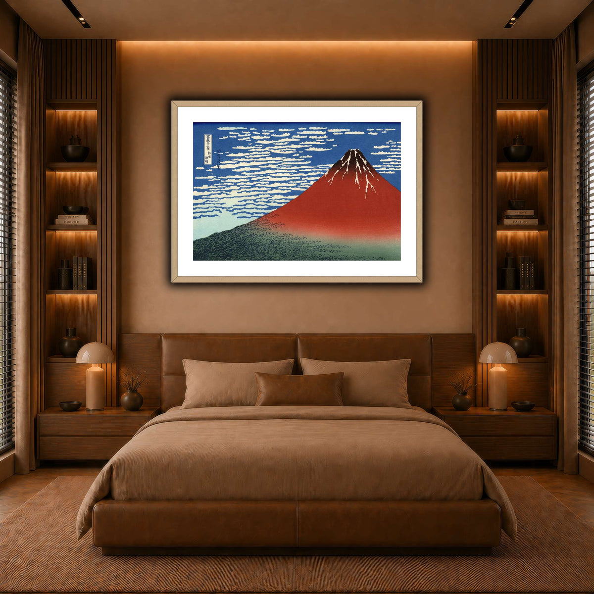 Red_Fuji_Katsushika Hokusai warm-bedroom