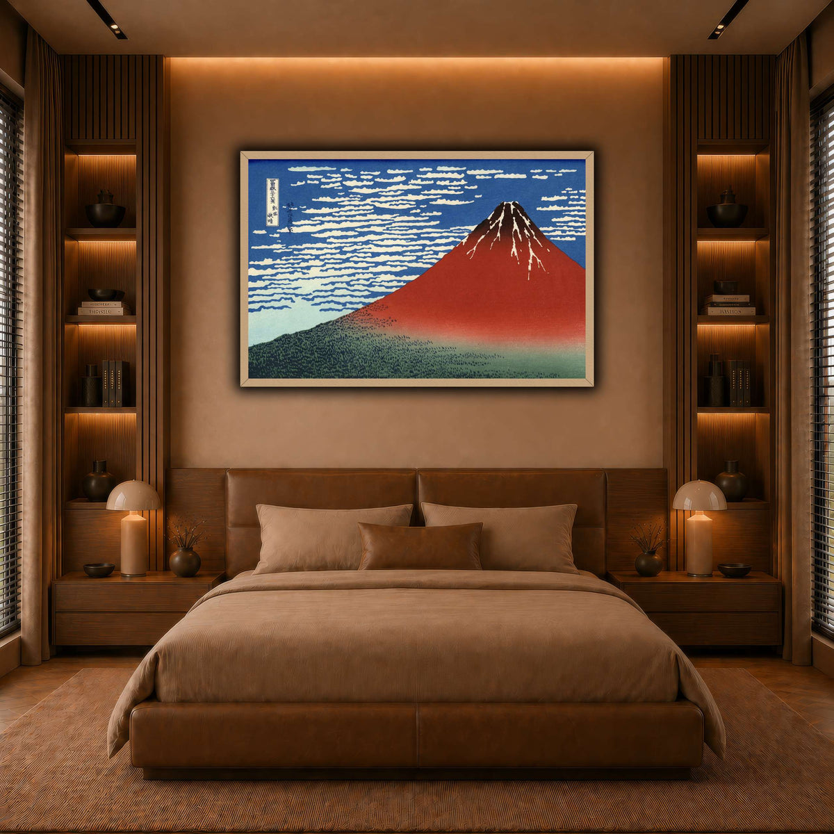 Red_Fuji_Katsushika Hokusai warm-bedroom