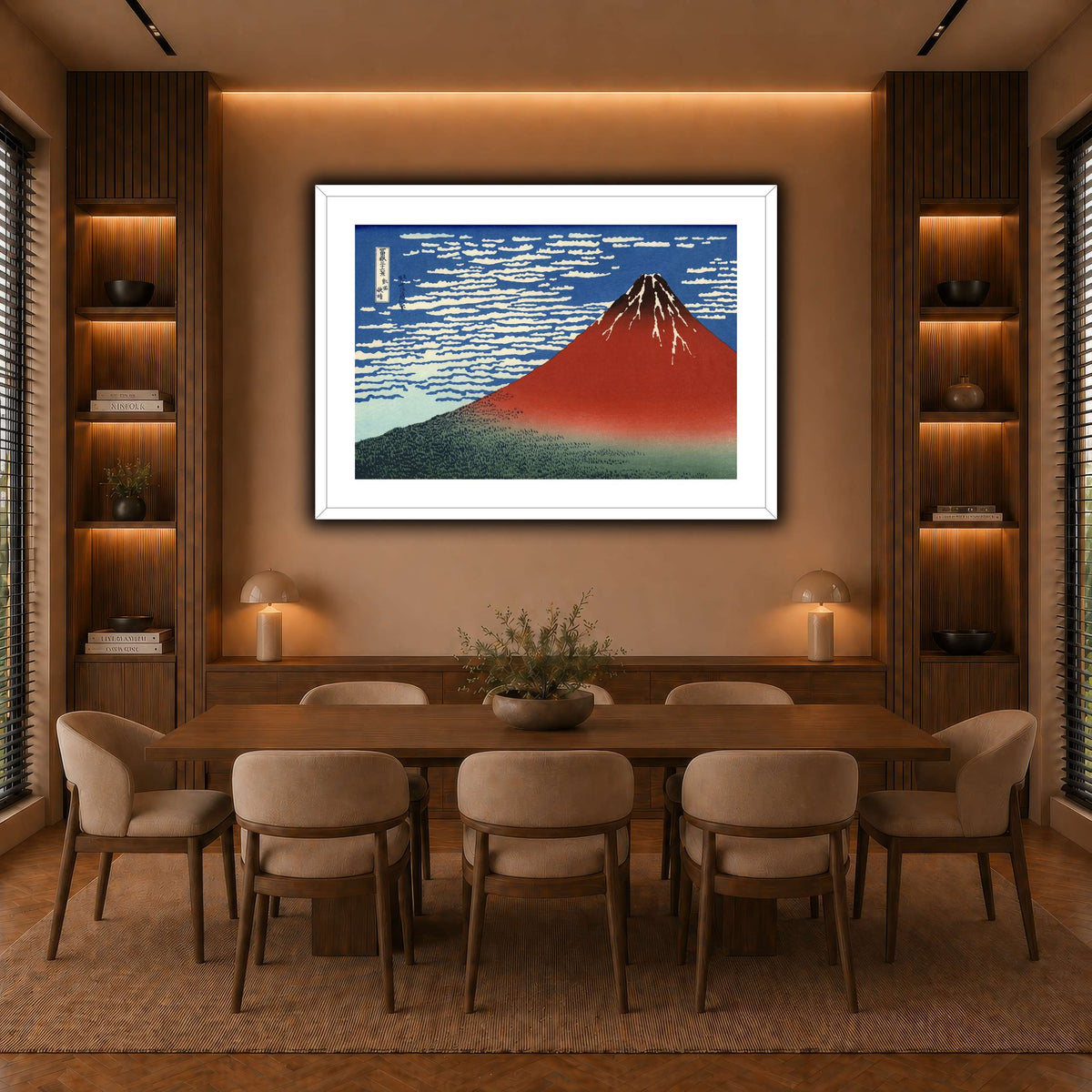Red_Fuji_Katsushika Hokusai warm-dining room