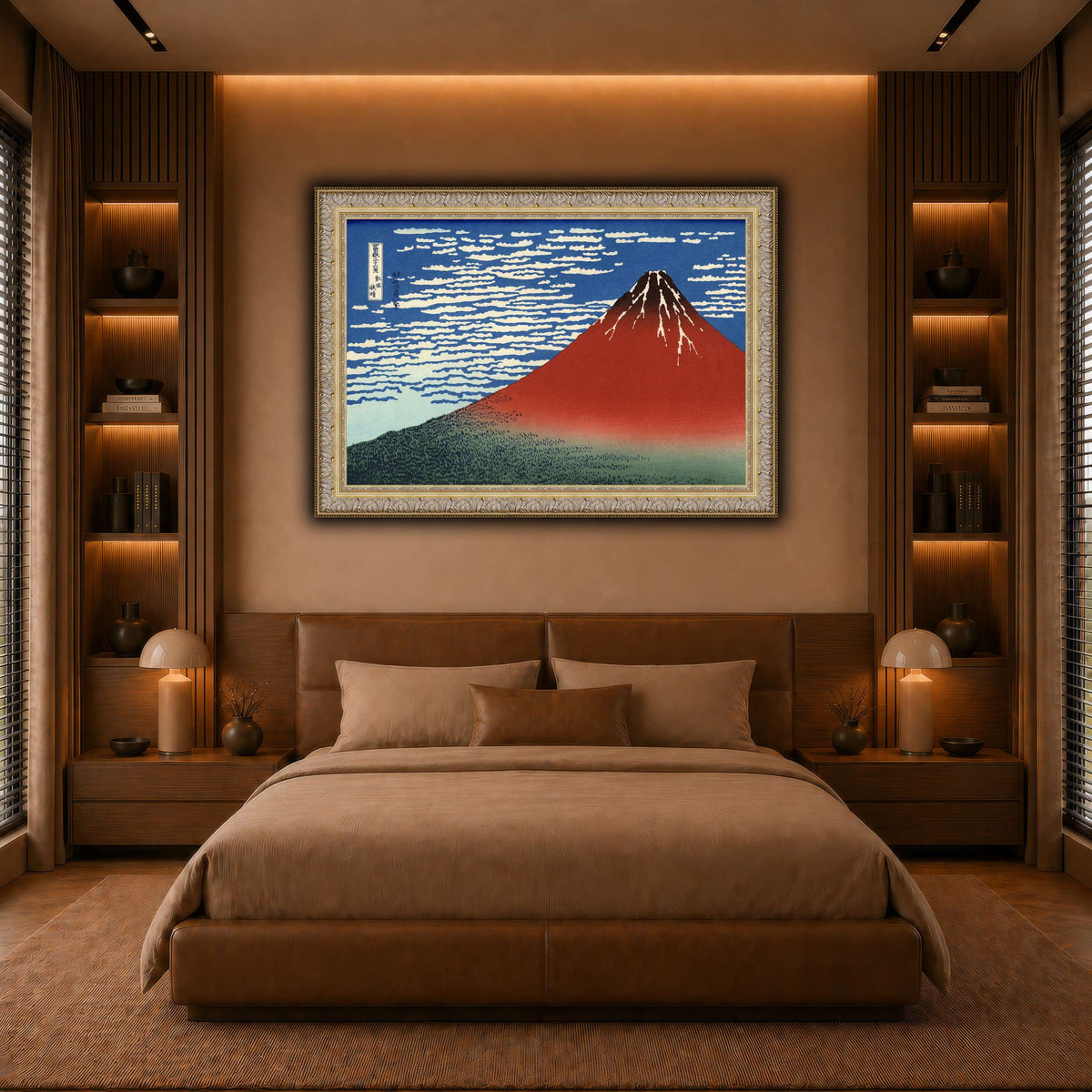 Red_Fuji_Katsushika Hokusai warm-bedroom