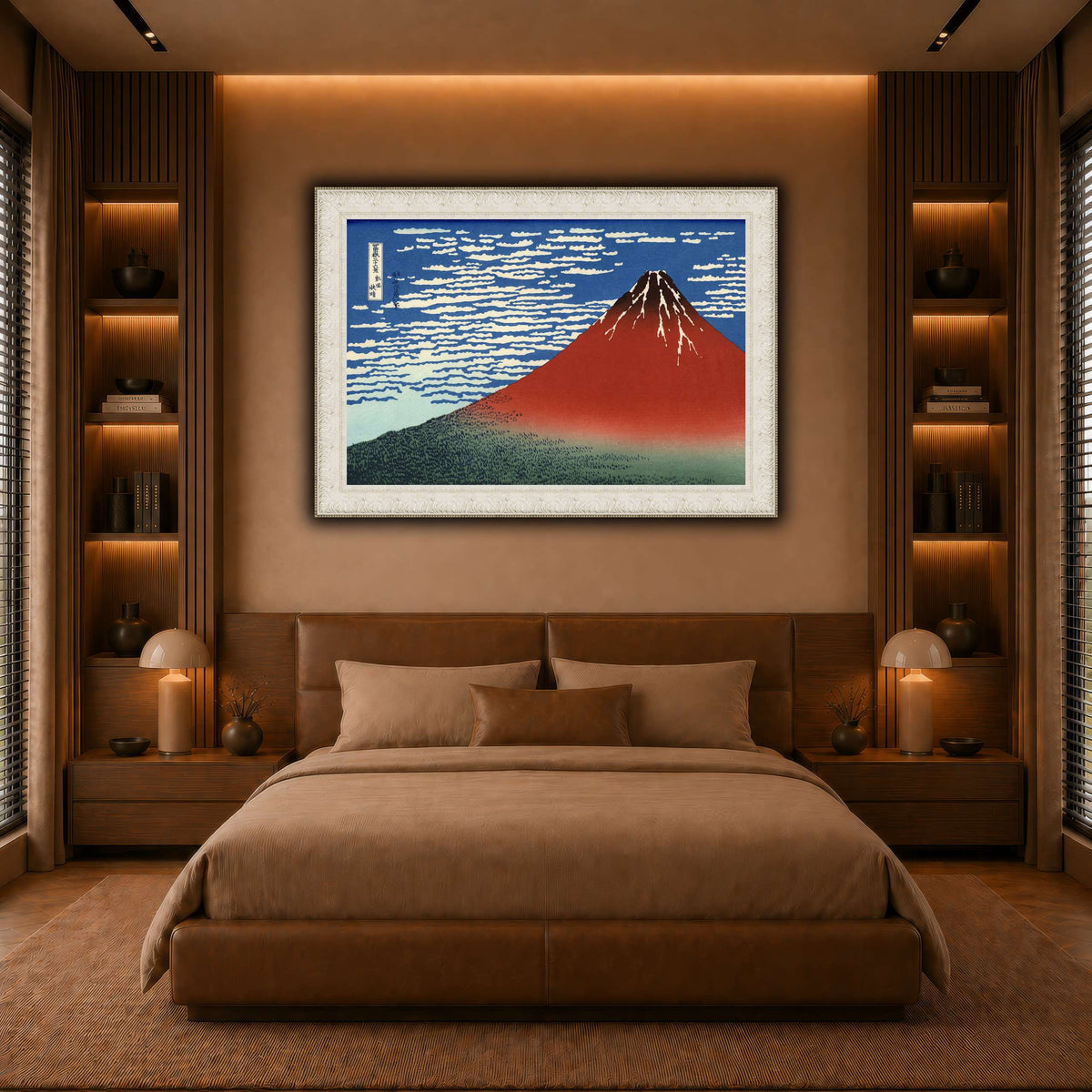 Red_Fuji_Katsushika Hokusai warm-bedroom