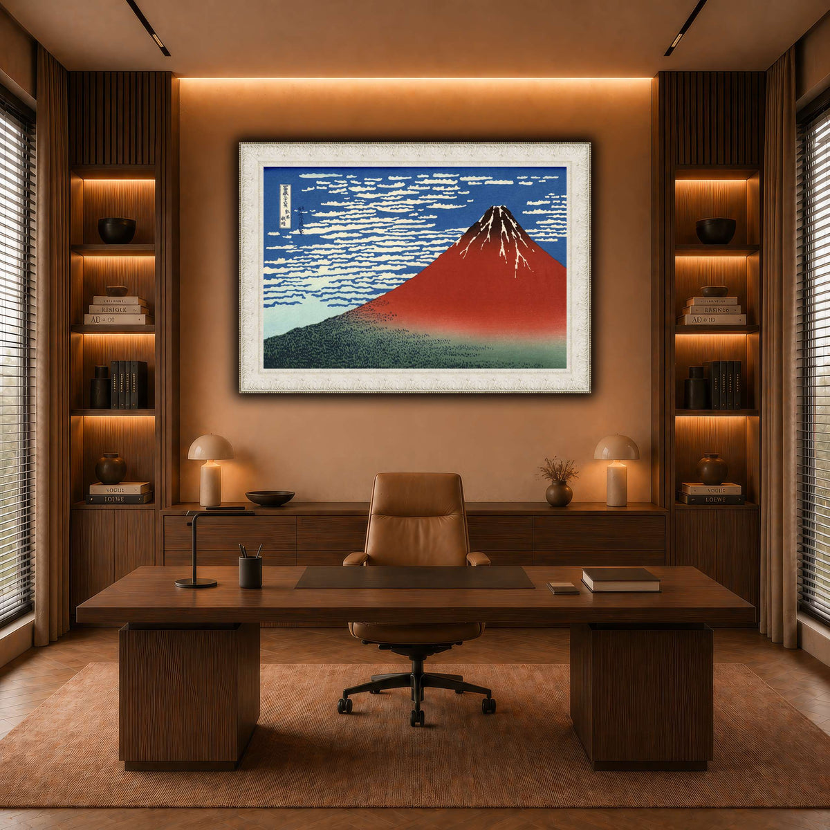 Red_Fuji_Katsushika Hokusai warm-office
