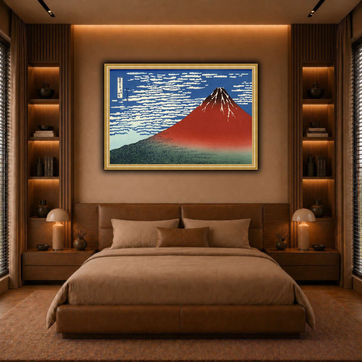 Red_Fuji_Katsushika Hokusai warm-bedroom