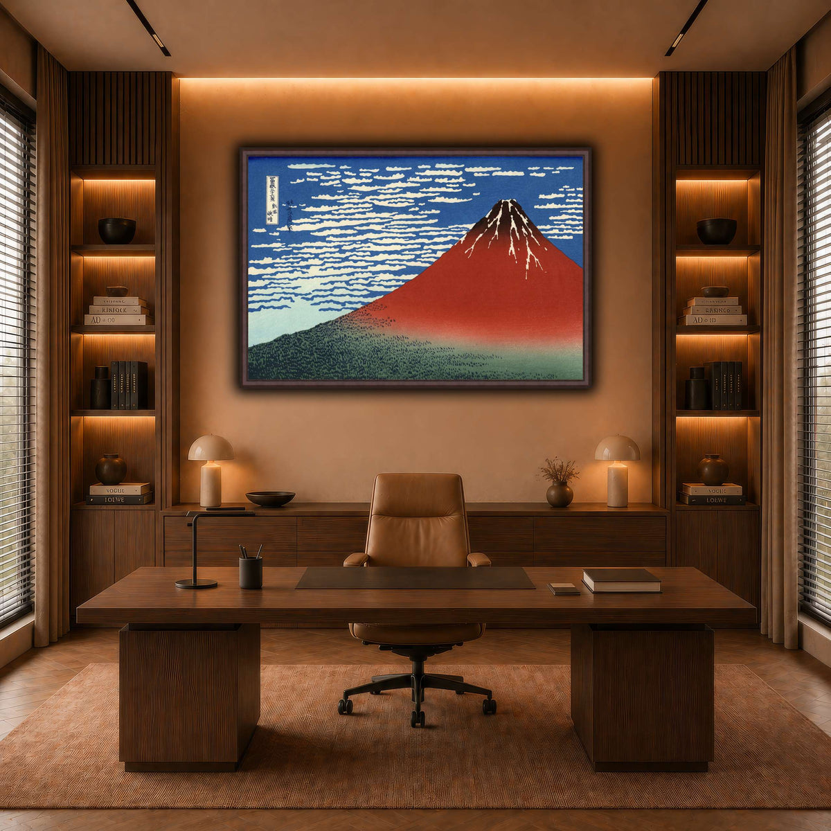 Red_Fuji_Katsushika Hokusai warm-office