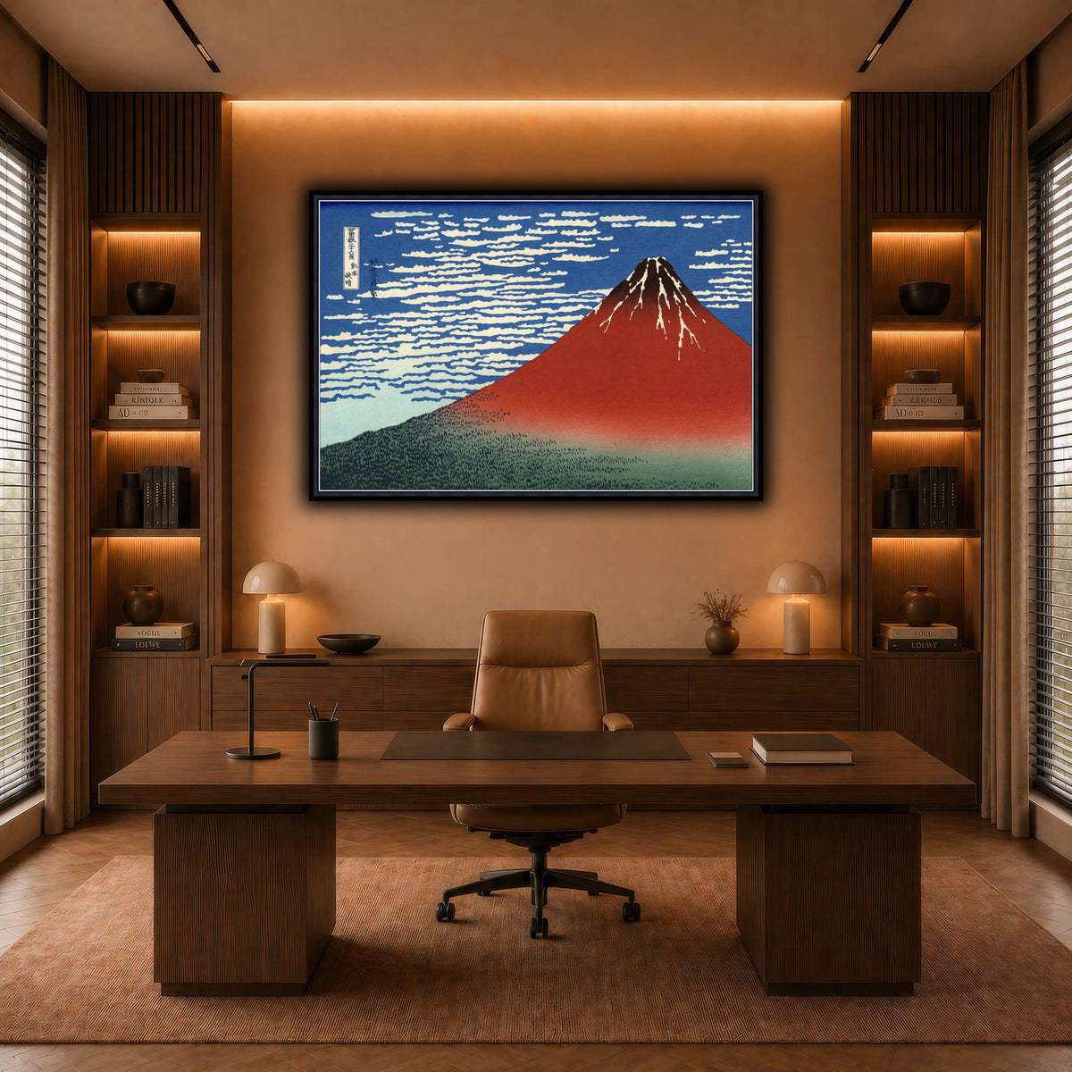 Red_Fuji_Katsushika Hokusai warm-office