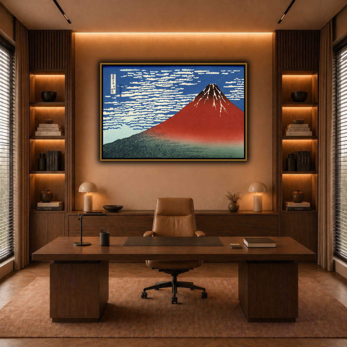 Red_Fuji_Katsushika Hokusai warm-office
