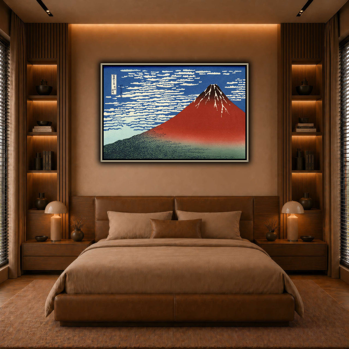 Red_Fuji_Katsushika Hokusai warm-bedroom