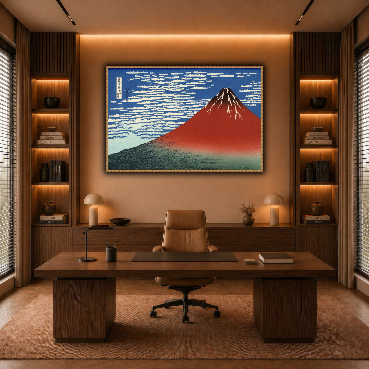 Red_Fuji_Katsushika Hokusai warm-office