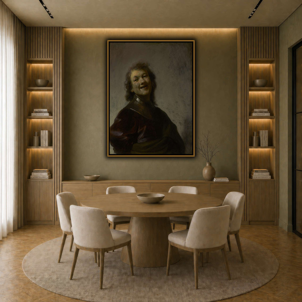 Rembrandt_laughing_Rembrandt-van-Rijn earth-dining room