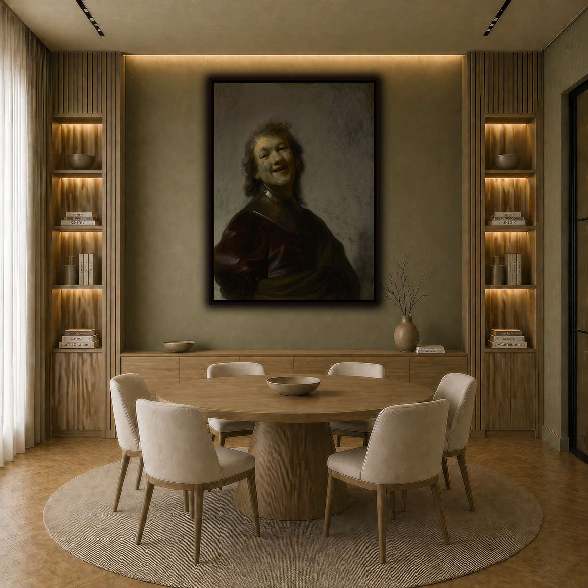 Rembrandt_laughing_Rembrandt-van-Rijn earth-dining room