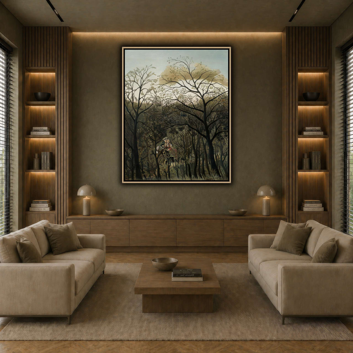 Rendezvous-in-the-Forest-1889_Henri-Rousseau earth-living room