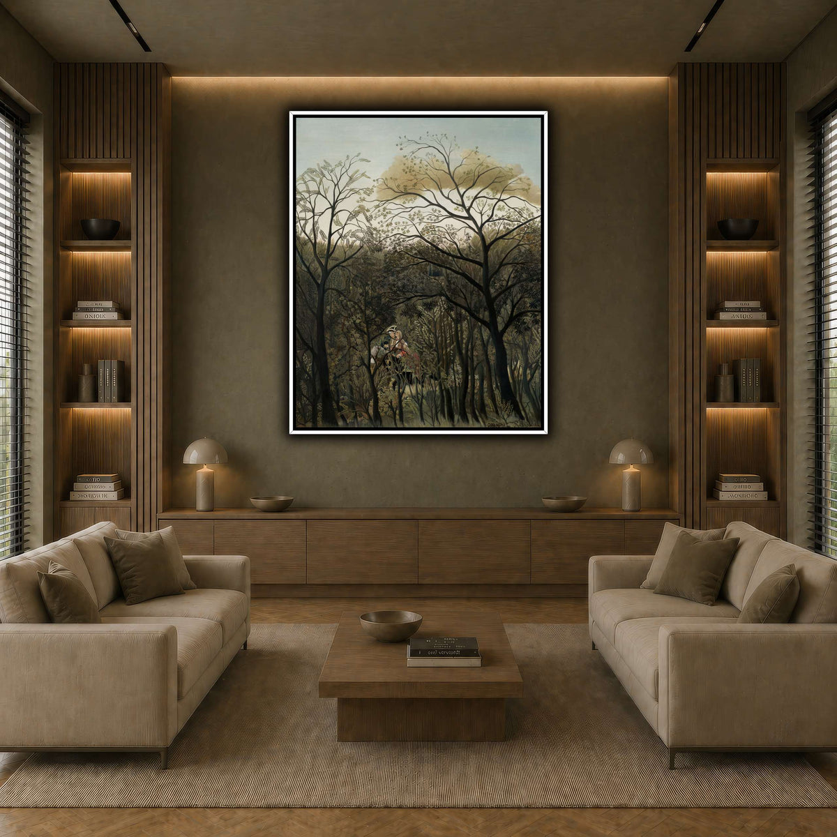 Rendezvous-in-the-Forest-1889_Henri-Rousseau earth-living room