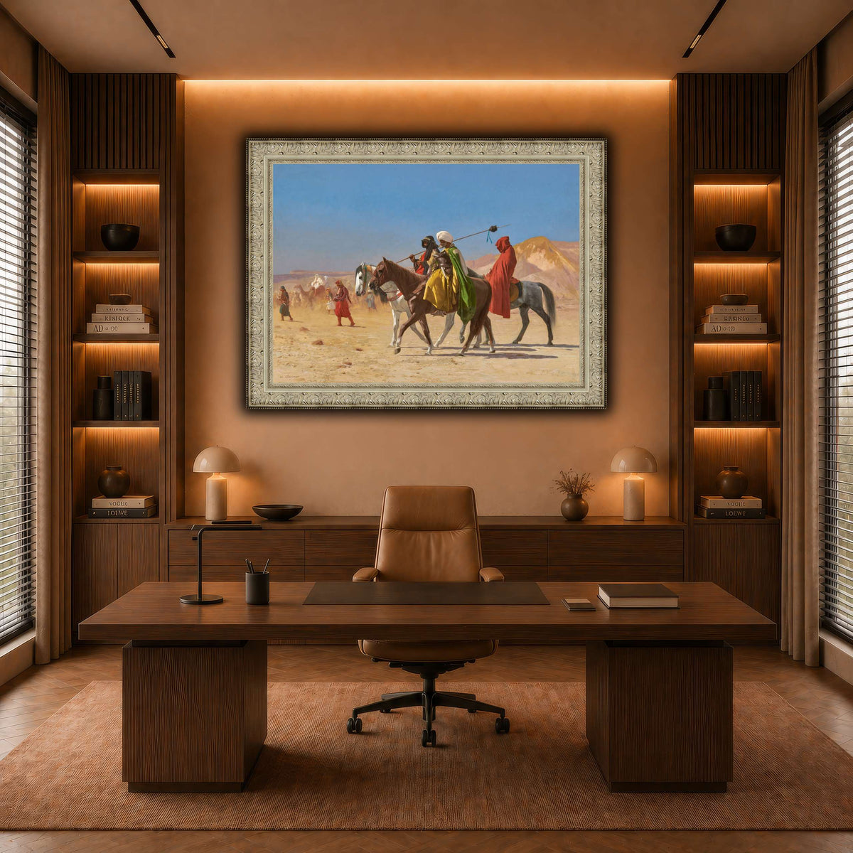 Riders_Crossing_The_Desert_Jean-Léon_Gérôme warm-office