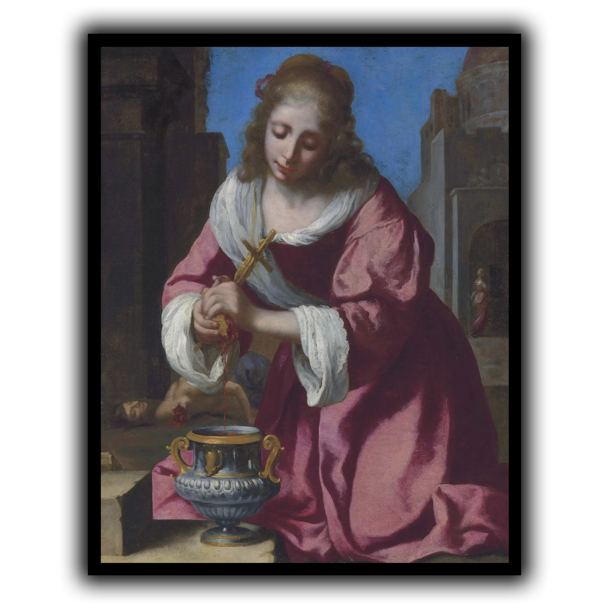 SaintPraxedisJohannesVermeerPainting