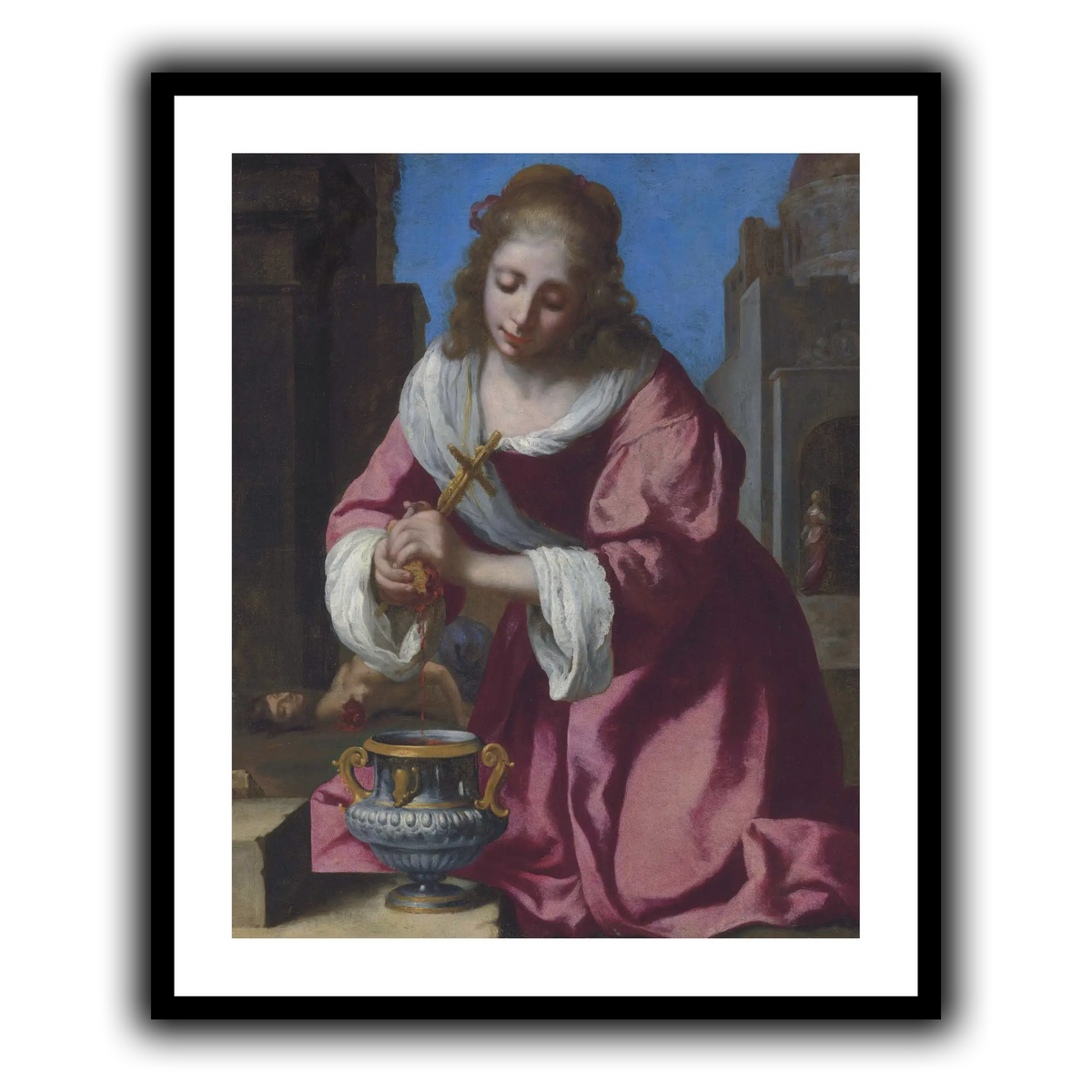 SaintPraxedisJohannesVermeerPainting