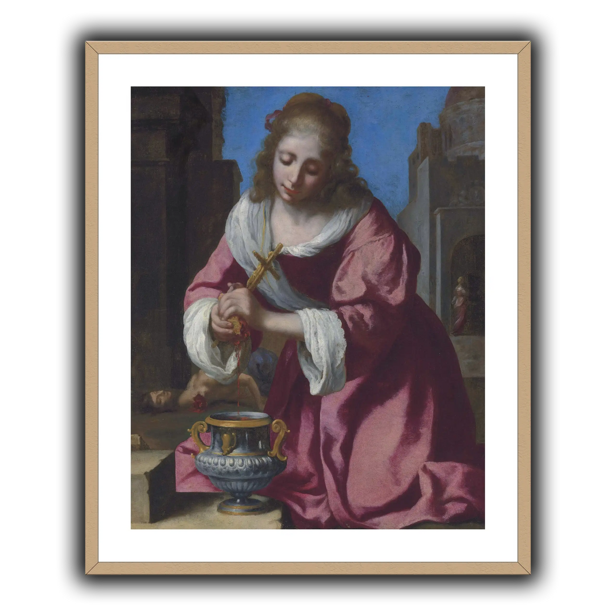 SaintPraxedisJohannesVermeerPainting