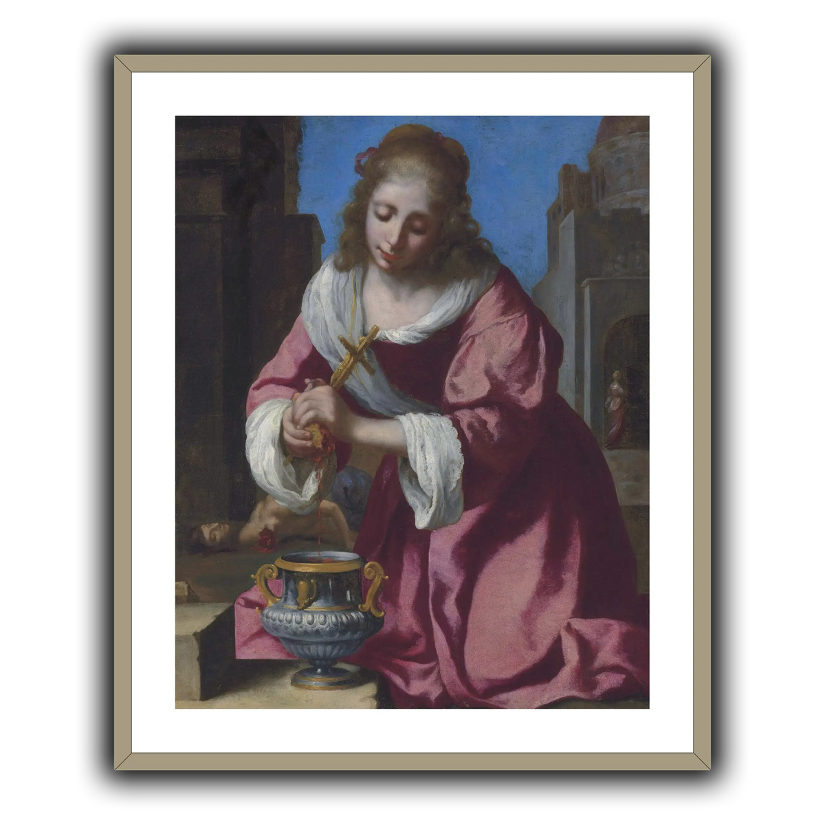 SaintPraxedisJohannesVermeerPainting
