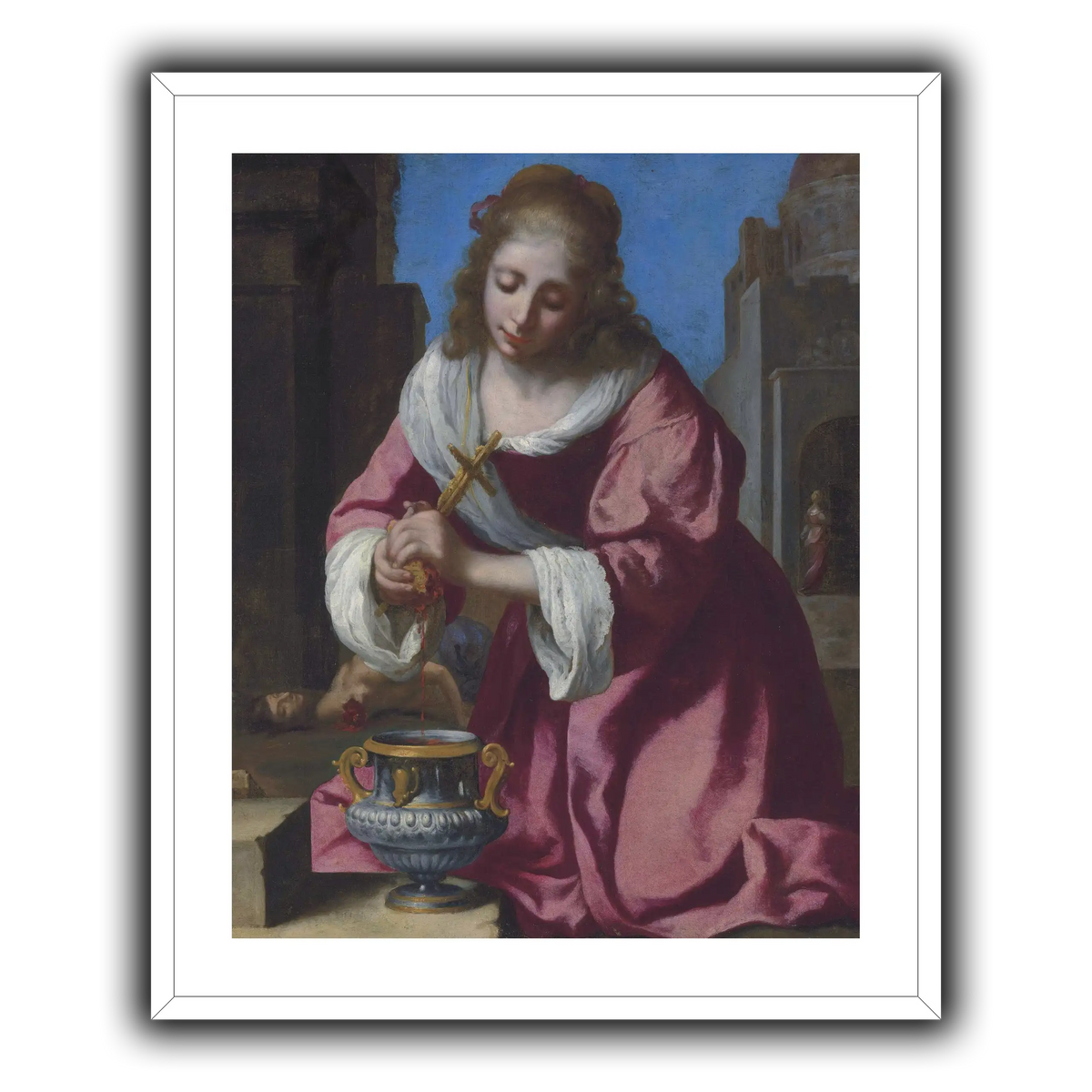 SaintPraxedisJohannesVermeerPainting