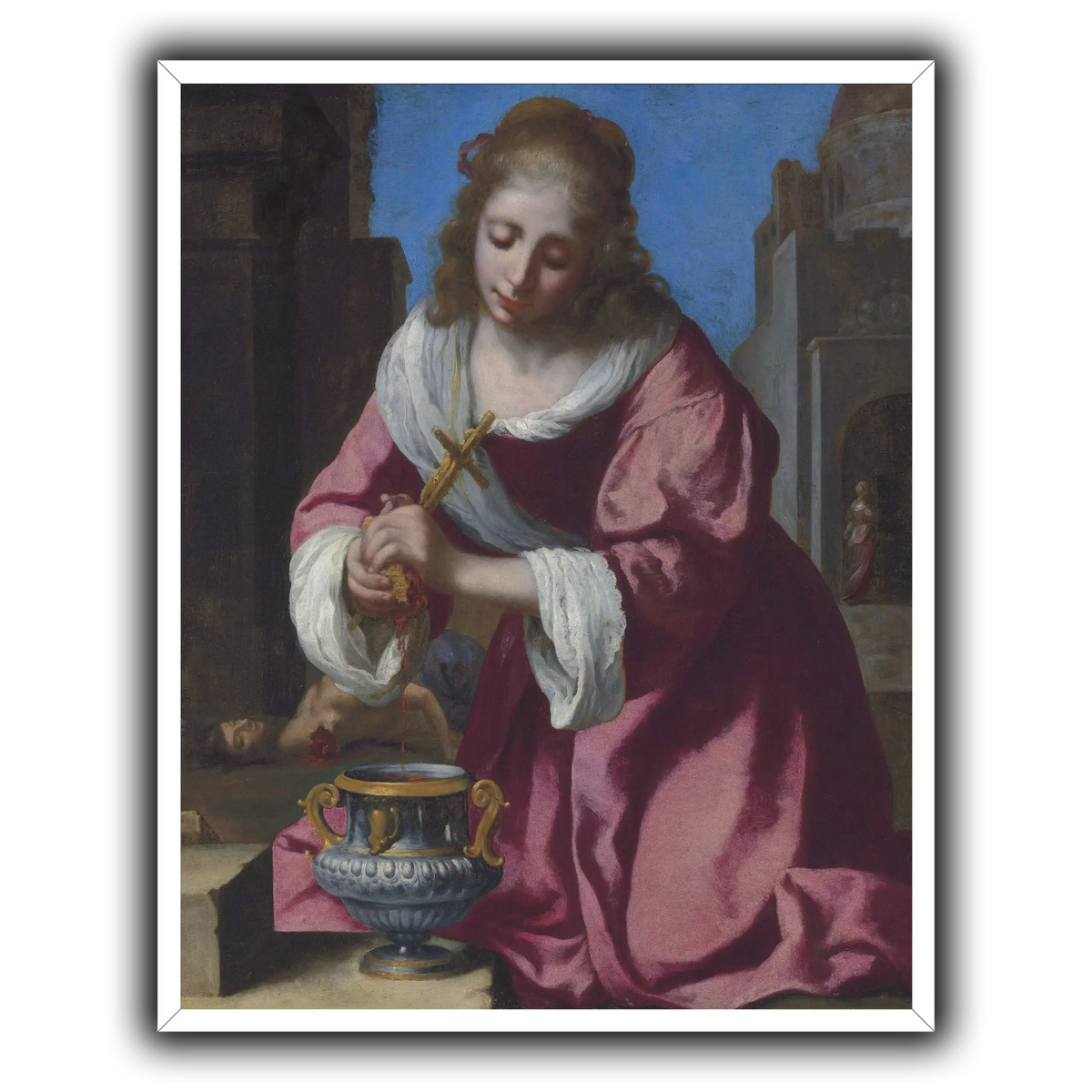 SaintPraxedisJohannesVermeerPainting
