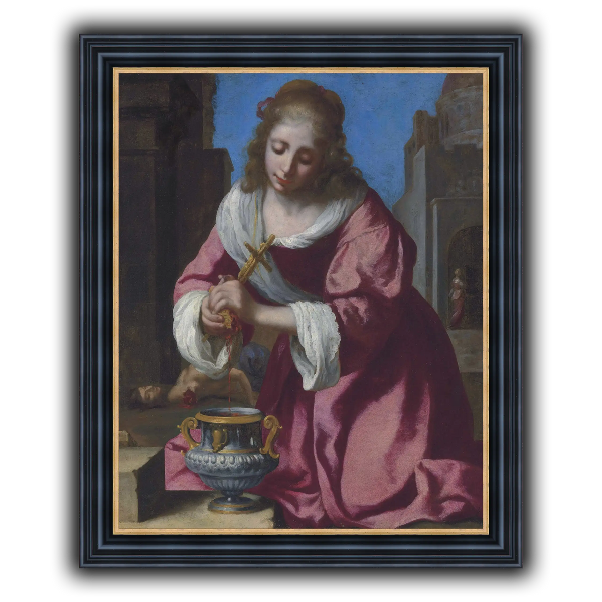 SaintPraxedisJohannesVermeerPainting