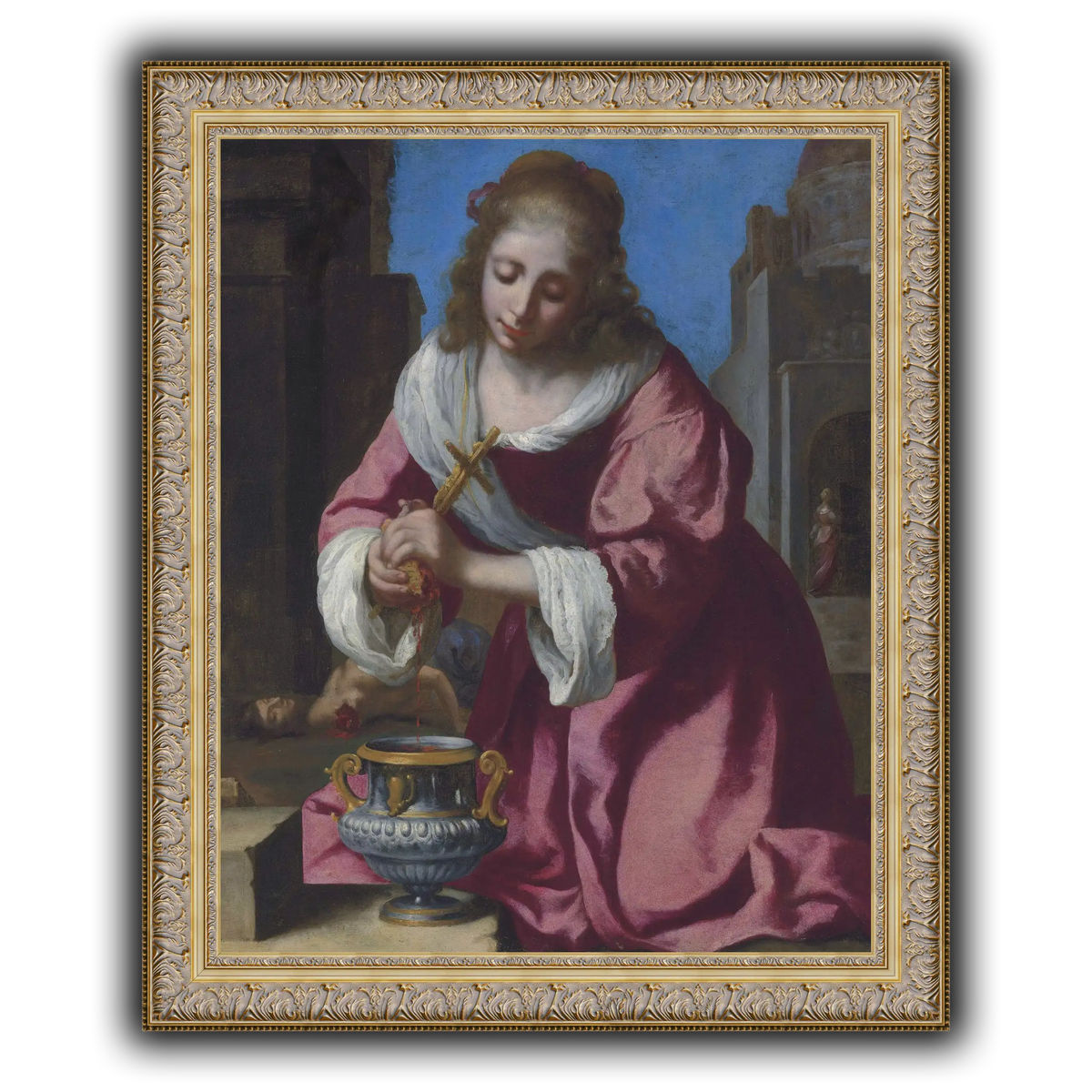 SaintPraxedisJohannesVermeerPainting