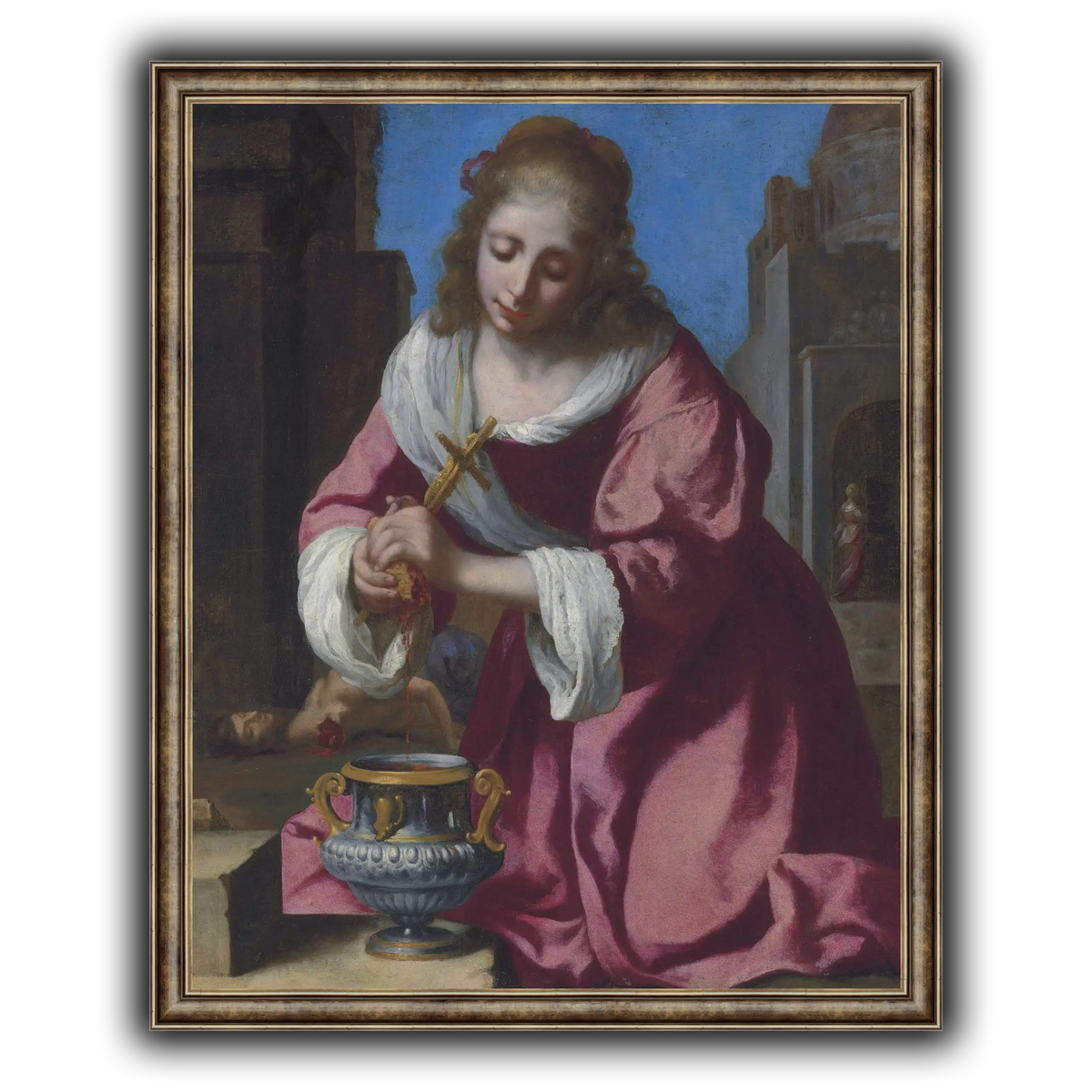 SaintPraxedisJohannesVermeerPainting