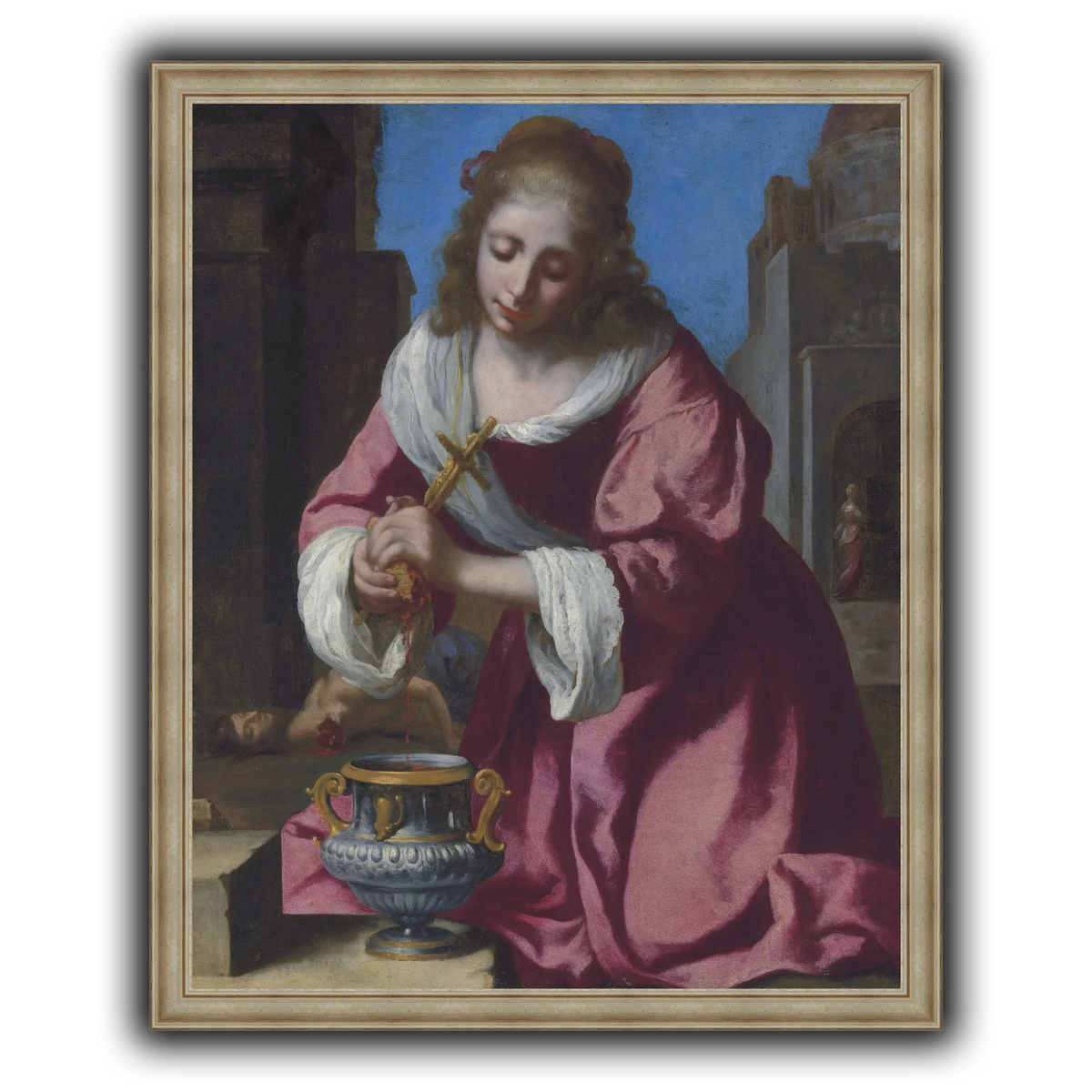 SaintPraxedisJohannesVermeerPainting