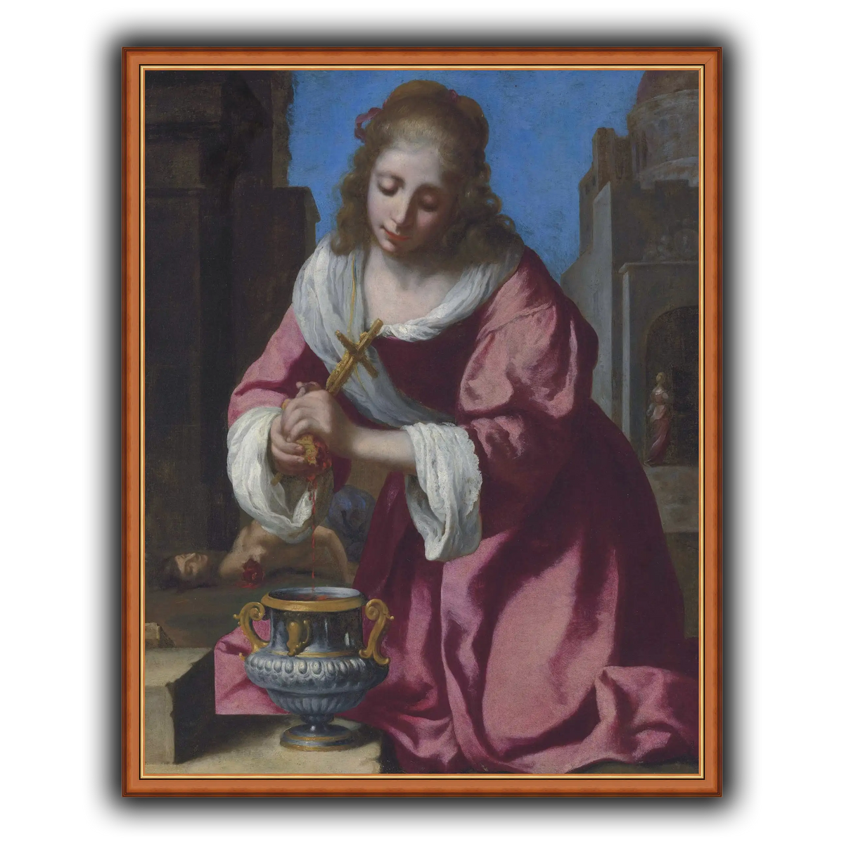 SaintPraxedisJohannesVermeerPainting