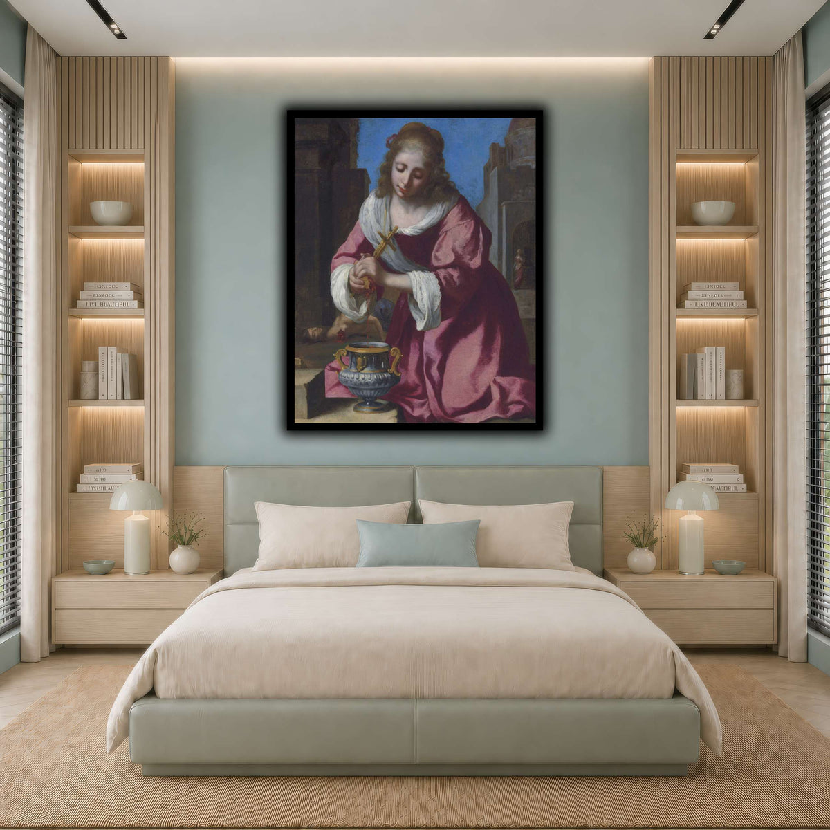 SaintPraxedisJohannesVermeerPainting cool-bedroom