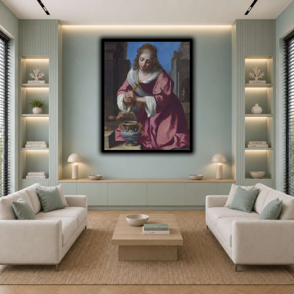 SaintPraxedisJohannesVermeerPainting cool-living room