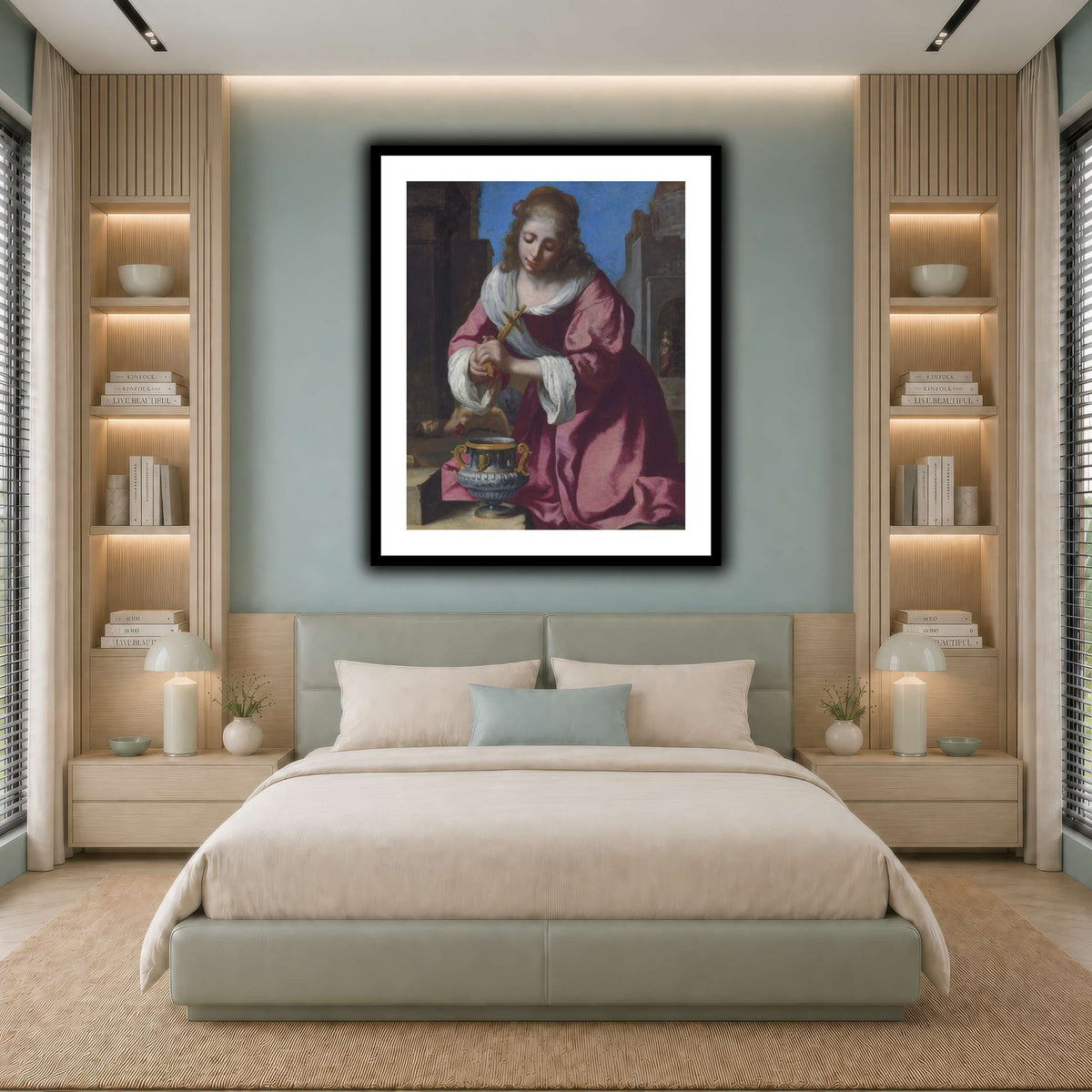 SaintPraxedisJohannesVermeerPainting cool-bedroom