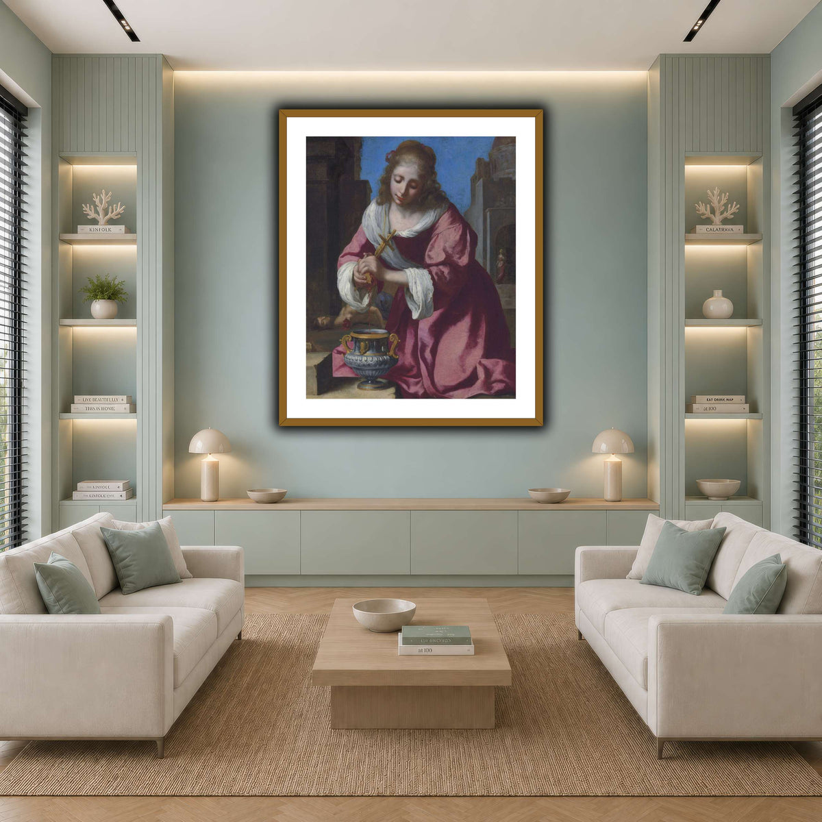 SaintPraxedisJohannesVermeerPainting cool-living room