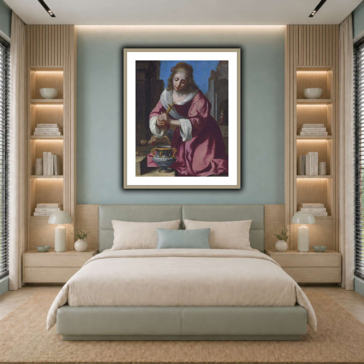 SaintPraxedisJohannesVermeerPainting cool-bedroom