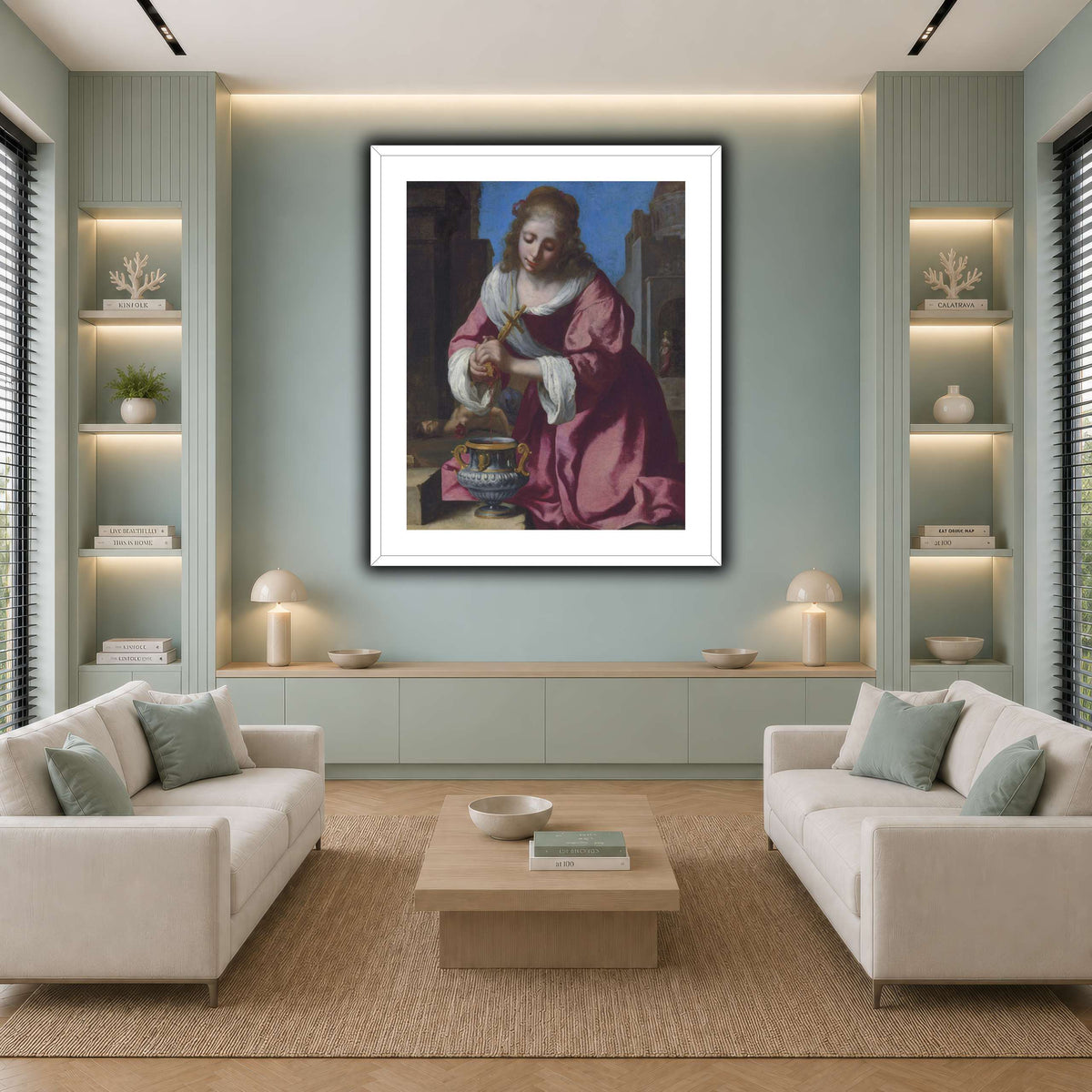 SaintPraxedisJohannesVermeerPainting cool-living room