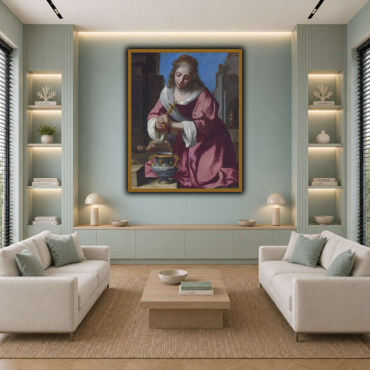 SaintPraxedisJohannesVermeerPainting cool-living room