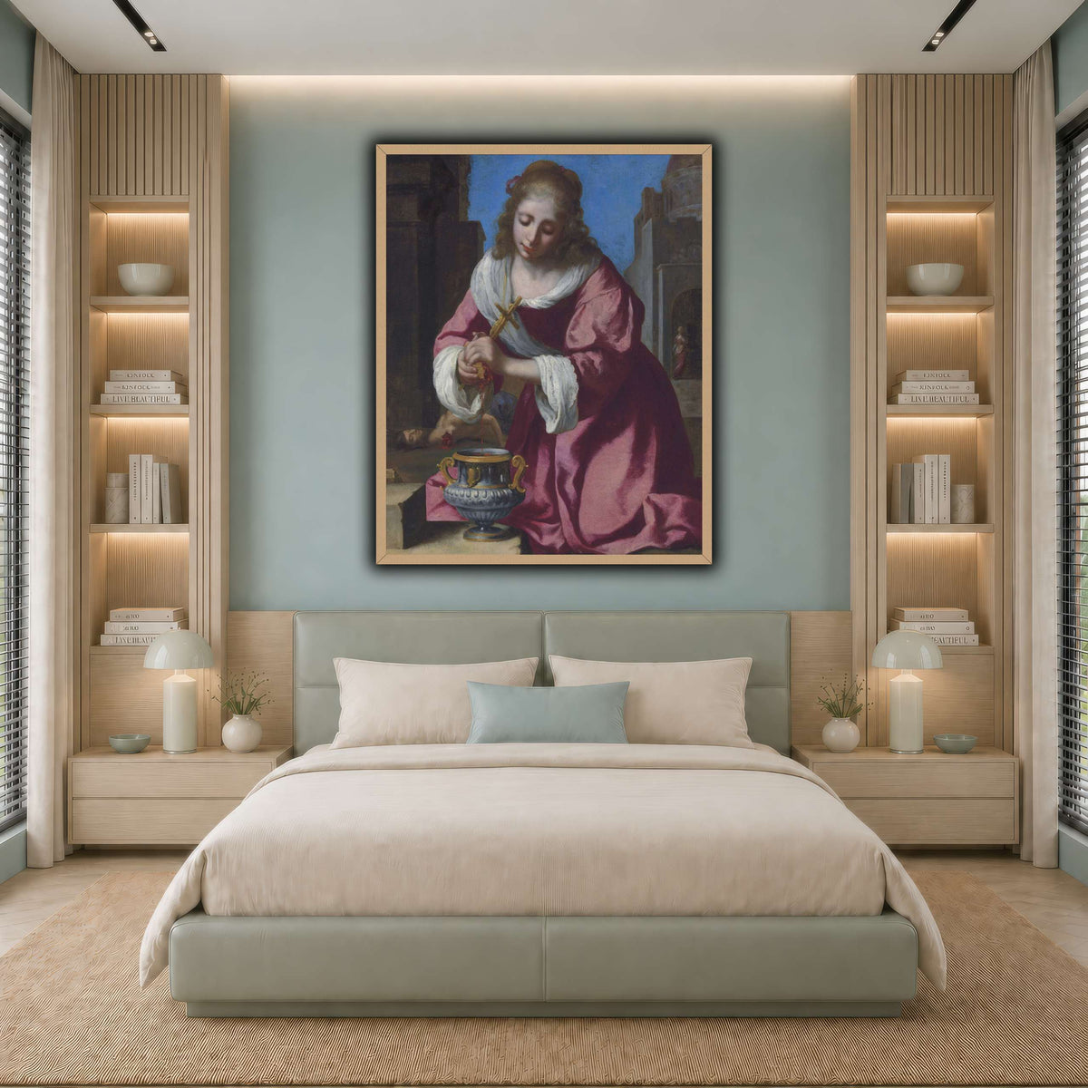 SaintPraxedisJohannesVermeerPainting cool-bedroom