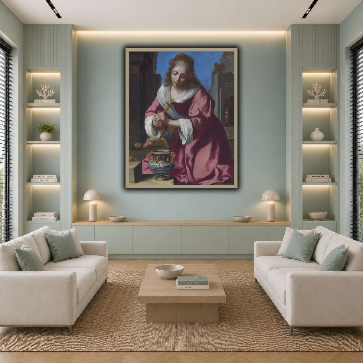 SaintPraxedisJohannesVermeerPainting cool-living room