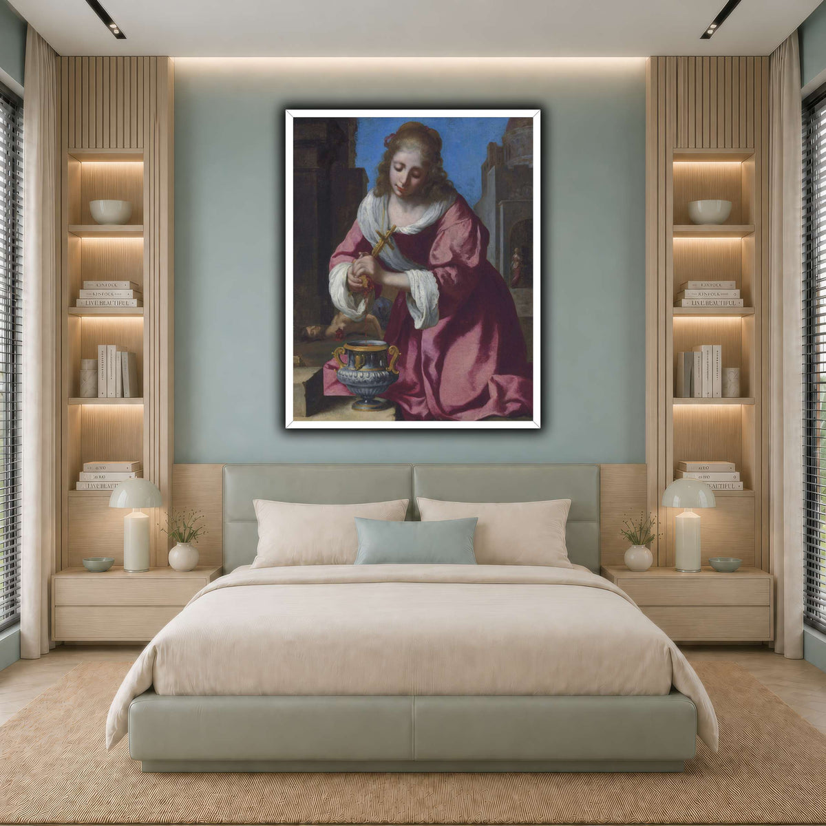 SaintPraxedisJohannesVermeerPainting cool-bedroom