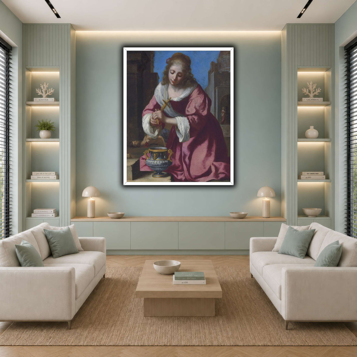 SaintPraxedisJohannesVermeerPainting cool-living room
