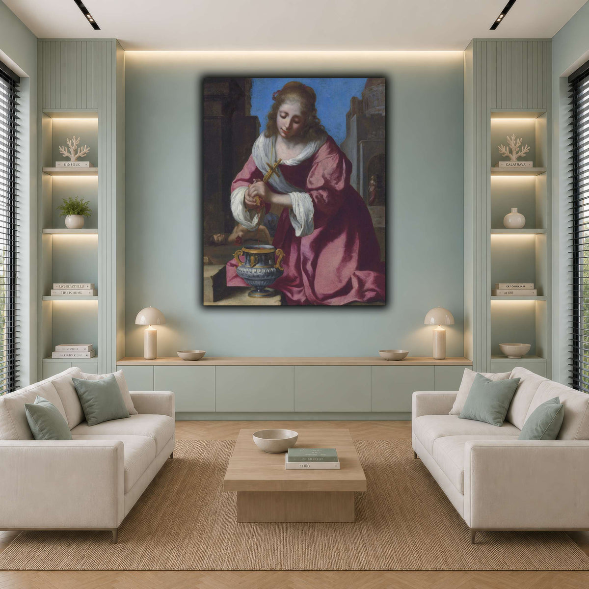 SaintPraxedisJohannesVermeerPainting cool-living room