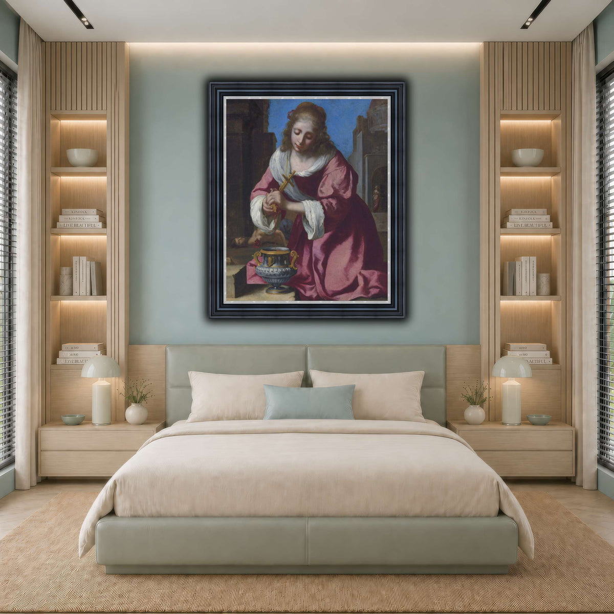 SaintPraxedisJohannesVermeerPainting cool-bedroom